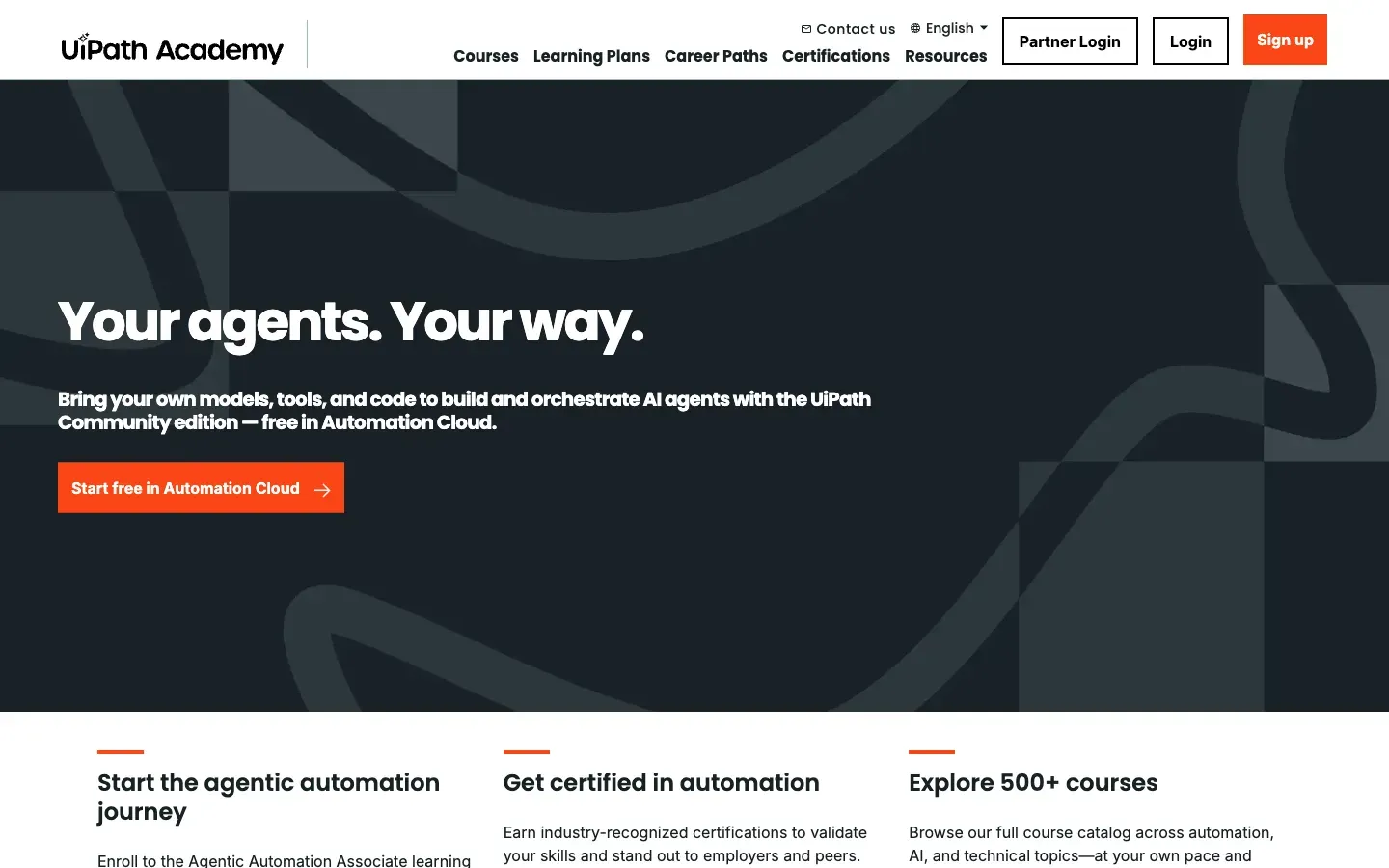 Strona główna UiPath Academic Alliance (uipath.com) – zrzut ekranu